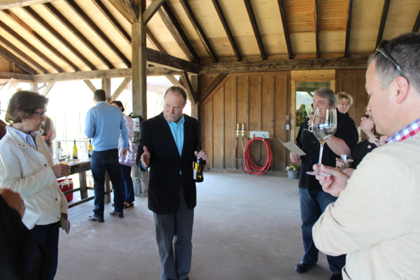 Jim Law explains the chardonnays.